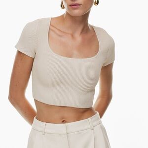 Aritzia sculpt knit squareneck top